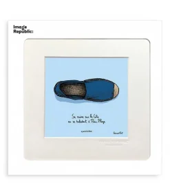 Affiche Pas Du Tout Cliche Espadrille 22 X 22 Cm