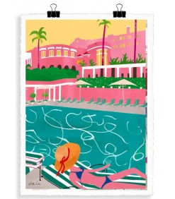 Affiche Wlpp "Beverly Hills Hotel" 56 X 76 Cm