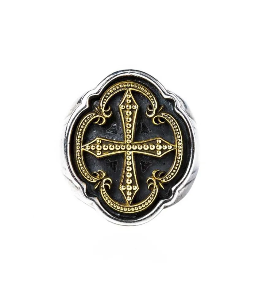 Bague Chevaliere Night Comes On En Argent Et Or