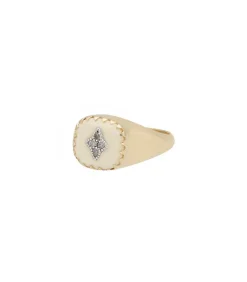 Bague Chevaliere Pierrot Blanc