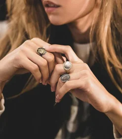 Bague Juliet Argent Dore Et Argent Noirci