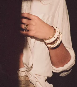 Bague Multi Epis De Ble Plaque Or