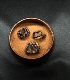 Bague 6X6 Quartz Fume Argent