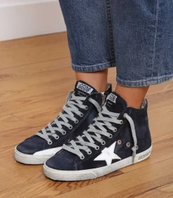 Baskets Francy Classic Cuir Suede Marine