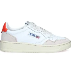 Baskets Low Leather White/Orange