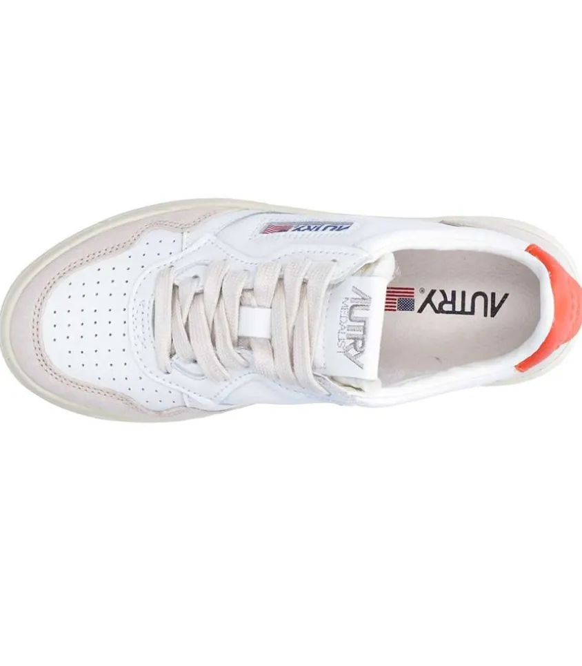 Baskets Low Leather White/Orange