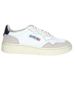 Baskets Medalist Low Cuir Suede Blanc/Navy Blue