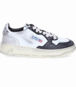 Baskets Medalist Low Super Vintage Blanc Argent Et Noir