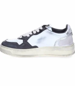 Baskets Medalist Low Super Vintage Blanc Argent Et Noir