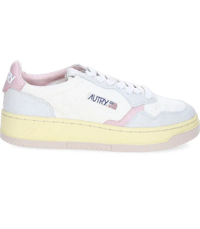 Baskets Medalist Low Velours Cotele Gris/Rose