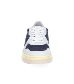 Baskets Medalist Low Velours Cotele Bleu Et Gris
