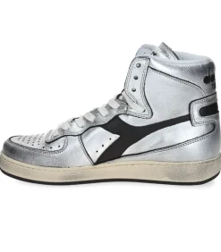 Baskets Mi Silver Used Argento/Nero