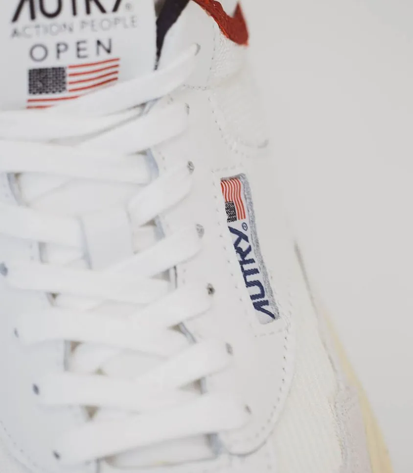 Baskets Open Mid Cut White/Usa