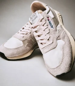 Baskets Reelwind Nylon Et Daim Blanc