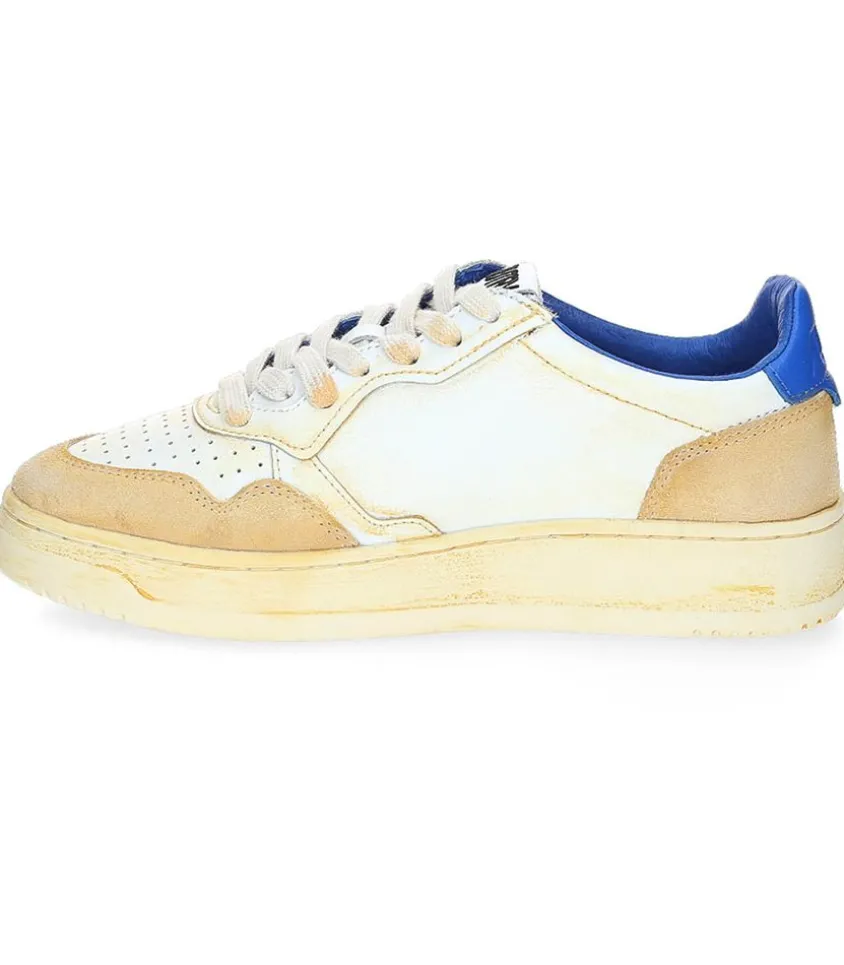 Baskets Super Vintage Low Blanc Et Bleu