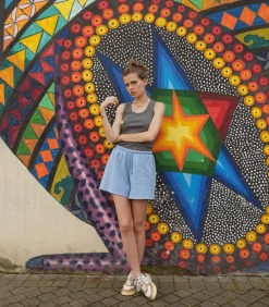 Baskets Super Vintage Low Blue Et Cafe