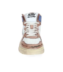 Baskets Super Vintage Mid Cafe Et Bleu