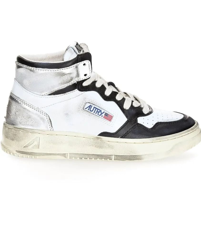 Baskets Super Vintage Mid Noir Et Argent