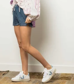 Baskets V-12 Leather Extra-White/Steel