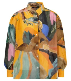 Blouse Manches Ballons Dancing Wood Orange