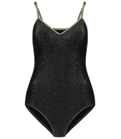 Body Bretelles Noir Lurex Avec Pads