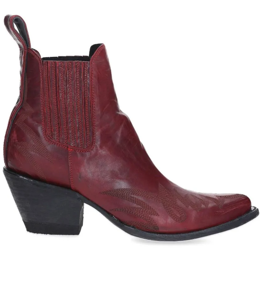 Boots Gaucho Long Stitch Cherry Red