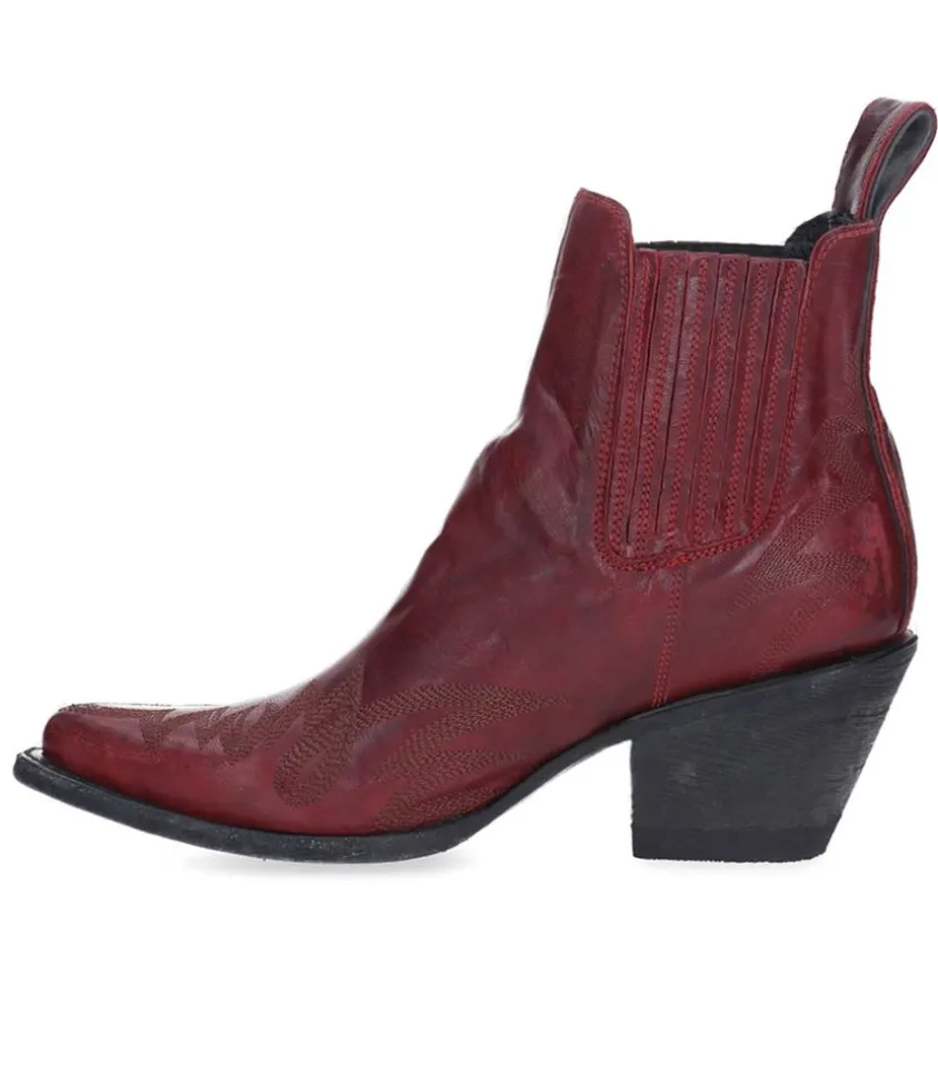Boots Gaucho Long Stitch Cherry Red