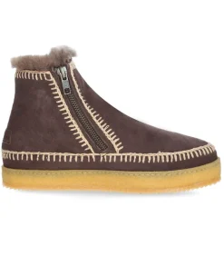 Boots Setsu Crochet Crepe Suede Chocolat/Beige