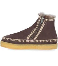 Boots Setsu Crochet Crepe Suede Chocolat/Beige