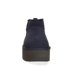 Bottines Classic Ultra Mini Plateforme Daim Bleu