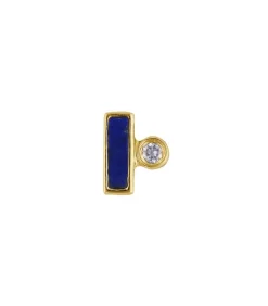 Boucle D'Oreille Bar Dot Stud Lapis