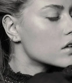 Boucle D'Oreille Nude Or Blanc Et Diamants