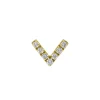 Boucle D'Oreille Stud V Diamants En Or