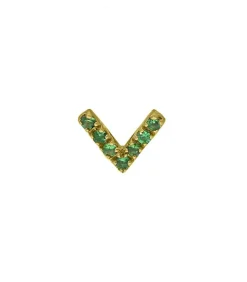 Boucle D'Oreille Stud V Tsavorites