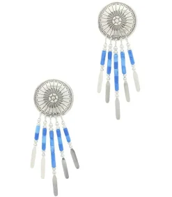 Boucles D'Oreilles Navajo Concha Et Pendants