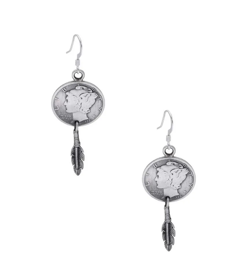 Boucles D'Oreilles Pendantes Piece Et Plume