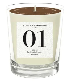 Bougie Parfumee 01 Basilic, Feuilles De Figuier Et Menthe