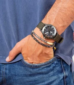 Bracelet Awaso En Perles Africaines Et Argent