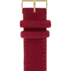 Bracelet De Montre Interchangeable Flanelle Bordeaux / Or Jaune