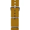 Bracelet De Montre Type Nato Moutarde Et Boucle Or Jaune