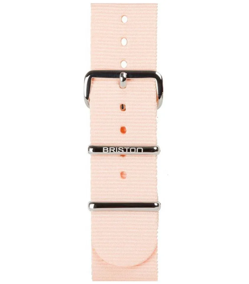 Bracelet De Montre Type Nato Rose Poudre 230Mm - Clubmaster Chic