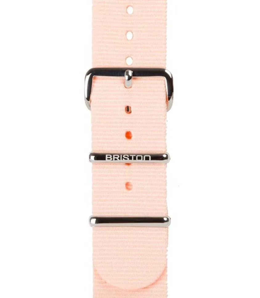 Bracelet De Montre Type Nato Rose Poudre 230Mm - Clubmaster Chic