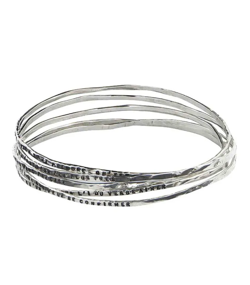 Bracelet Edmond Rostand "Un Baiser" 5 Rangs Argent