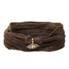 Bracelet En Soie A Nouer Et Charm Amazing Eye En Bronze Et Tsavorite