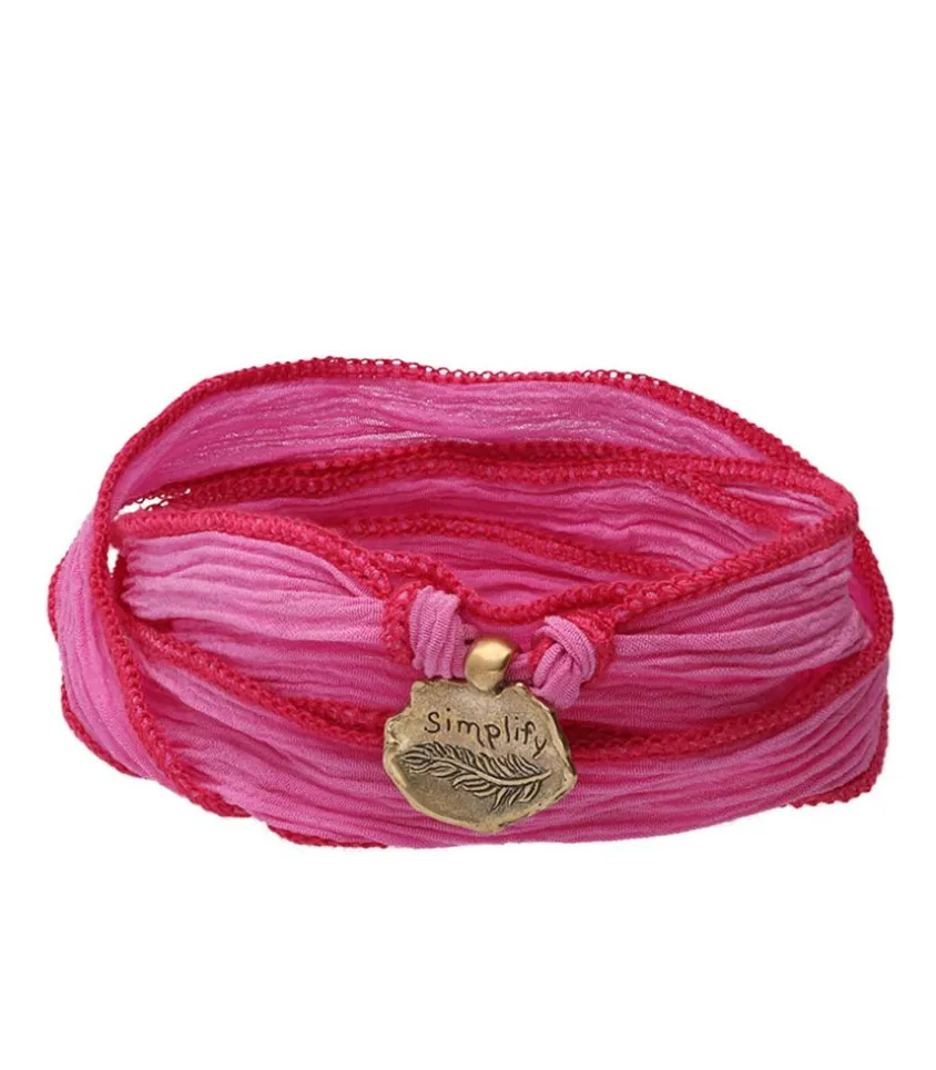 Bracelet En Soie A Nouer Et Charm Simplify En Bronze