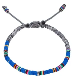 Bracelet Ghanian Mini En Perles Africaines Et Argent