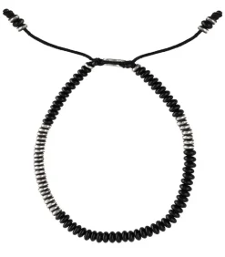 Bracelet Ingot A Perles De Pierres Et D'Argent