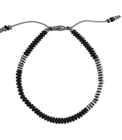 Bracelet Ingot A Perles De Pierres Et D'Argent