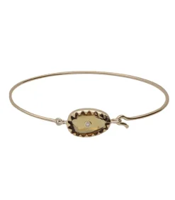 Bracelet Jonc Or Jaune Orso Honey Quartz