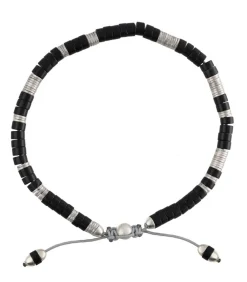 Bracelet Lazuli Argent Et Gemmes Onyx